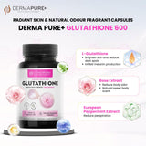 HVSUN DermaPure+ cápsulas en mano para ilustrar la dosificación fácil