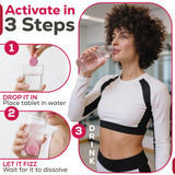 HyAqua botella con agua lista para beber y efecto efervescente visible