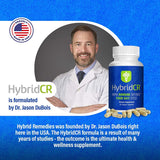 Hybrid Remedies escena lifestyle con HybridCR junto a accesorios de viaje saludables