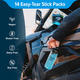 HYDRA AID tamaño del stick comparado con mano para referencia