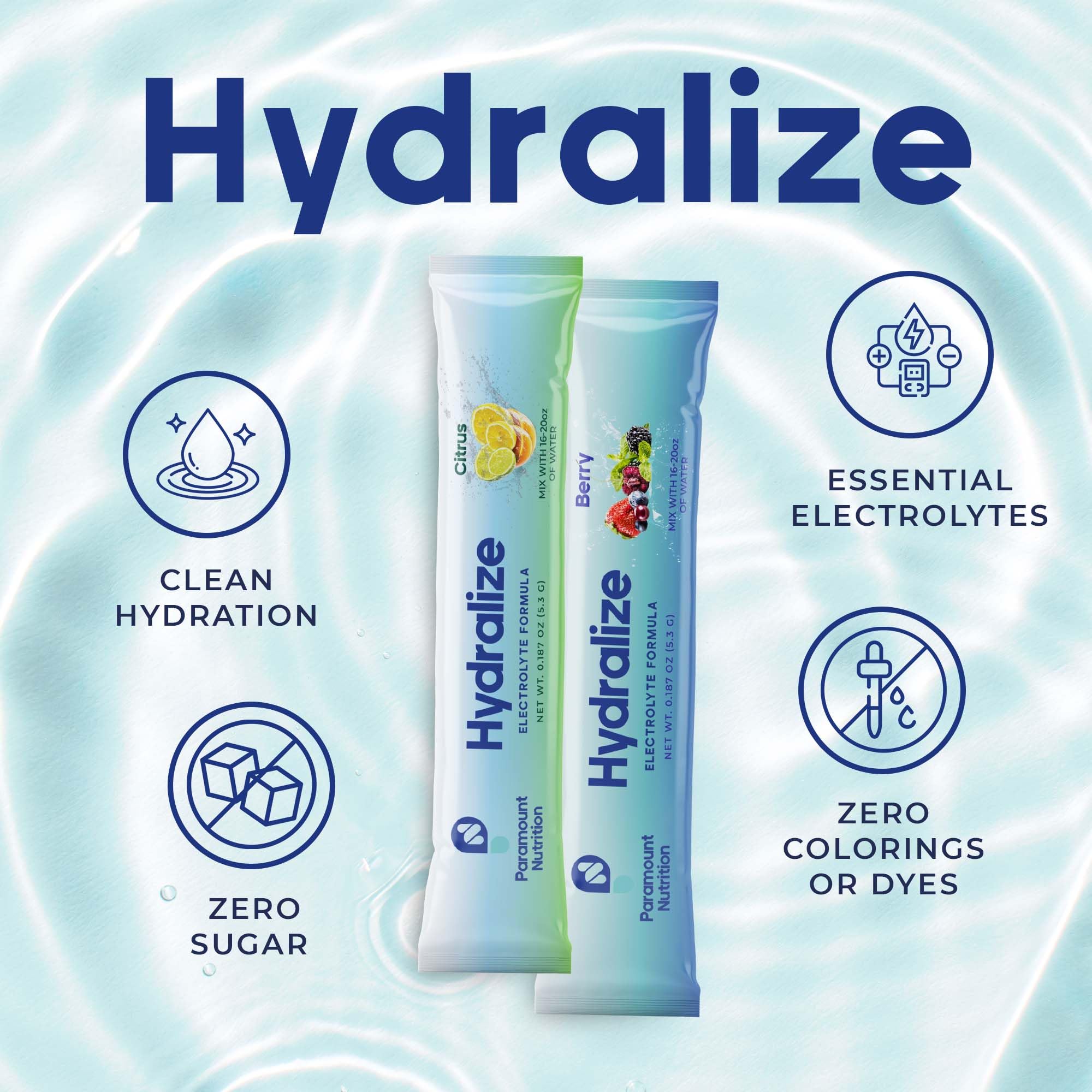 Hydralize textura del polvo en cuchara resaltando formulación sin rellenos