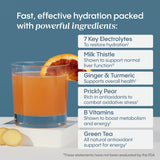Hydralyte etiqueta con cardo mariano visible y datos de apoyo nutricional
