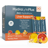 Hydralyte empaque frontal mostrando sobres y beneficios de hidratación rápida