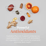 Hydralyte etiqueta nutricional legible, muestra electrolitos y vitaminas B