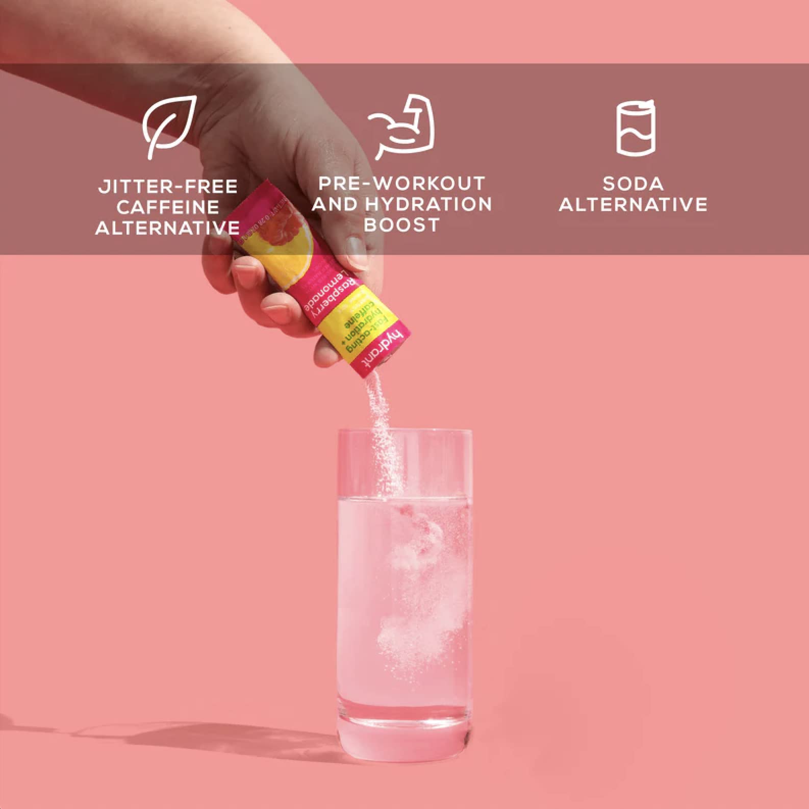 HYDRANT etiqueta de ingredientes destacando electrolitos y baja azúcar