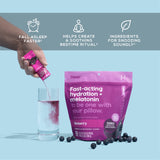 HYDRANT etiqueta con ingredientes clave y beneficios visibles