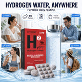 HYDRO HYDROGEN TABLETS detalle de textura de la tableta y manejo seguro