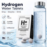 HYDRO HYDROGEN TABLETS tableta efervescente en primer plano muestra textura y tamaño
