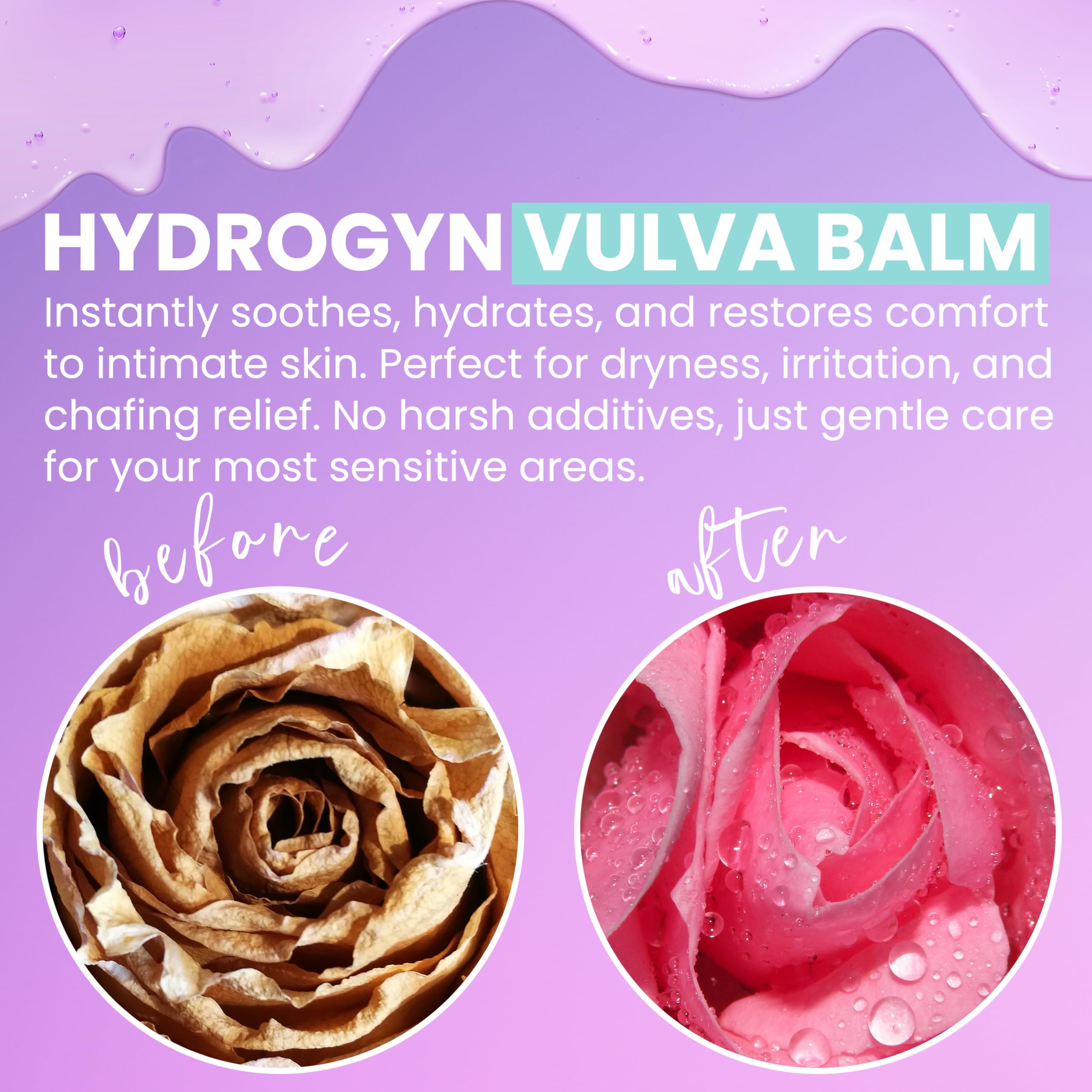 Terramed HydroGyn bálsamo en paleta enfatizando textura no grasosa