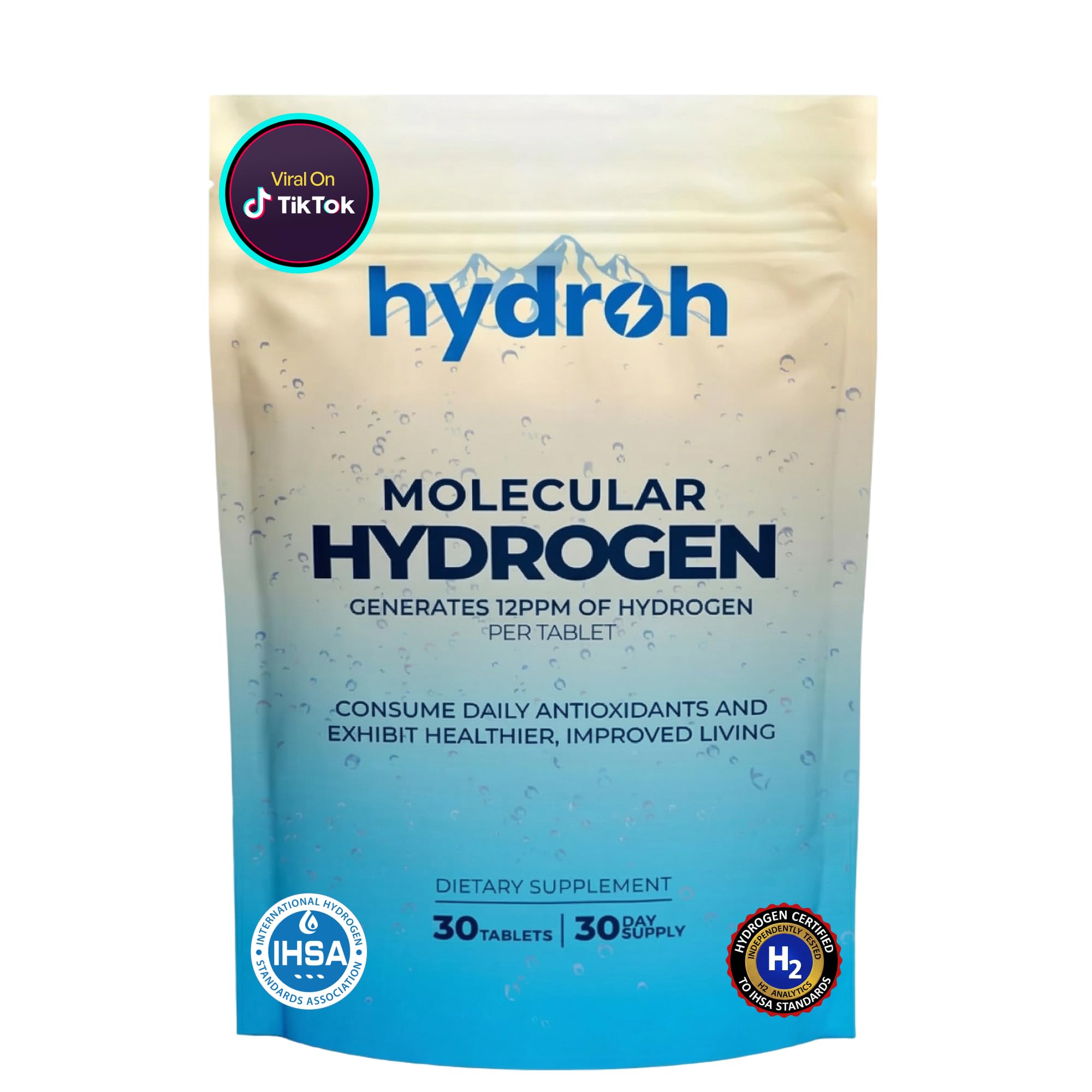 hydroh frontal del paquete de tabletas mostrando presentación y beneficio práctico