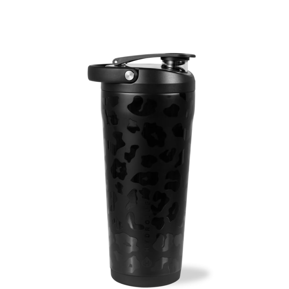 HydroJug vista frontal Negro Leopardo que muestra capacidad y diseño