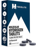 HydroLite vista frontal del paquete mostrando 30 tabletas y conveniencia