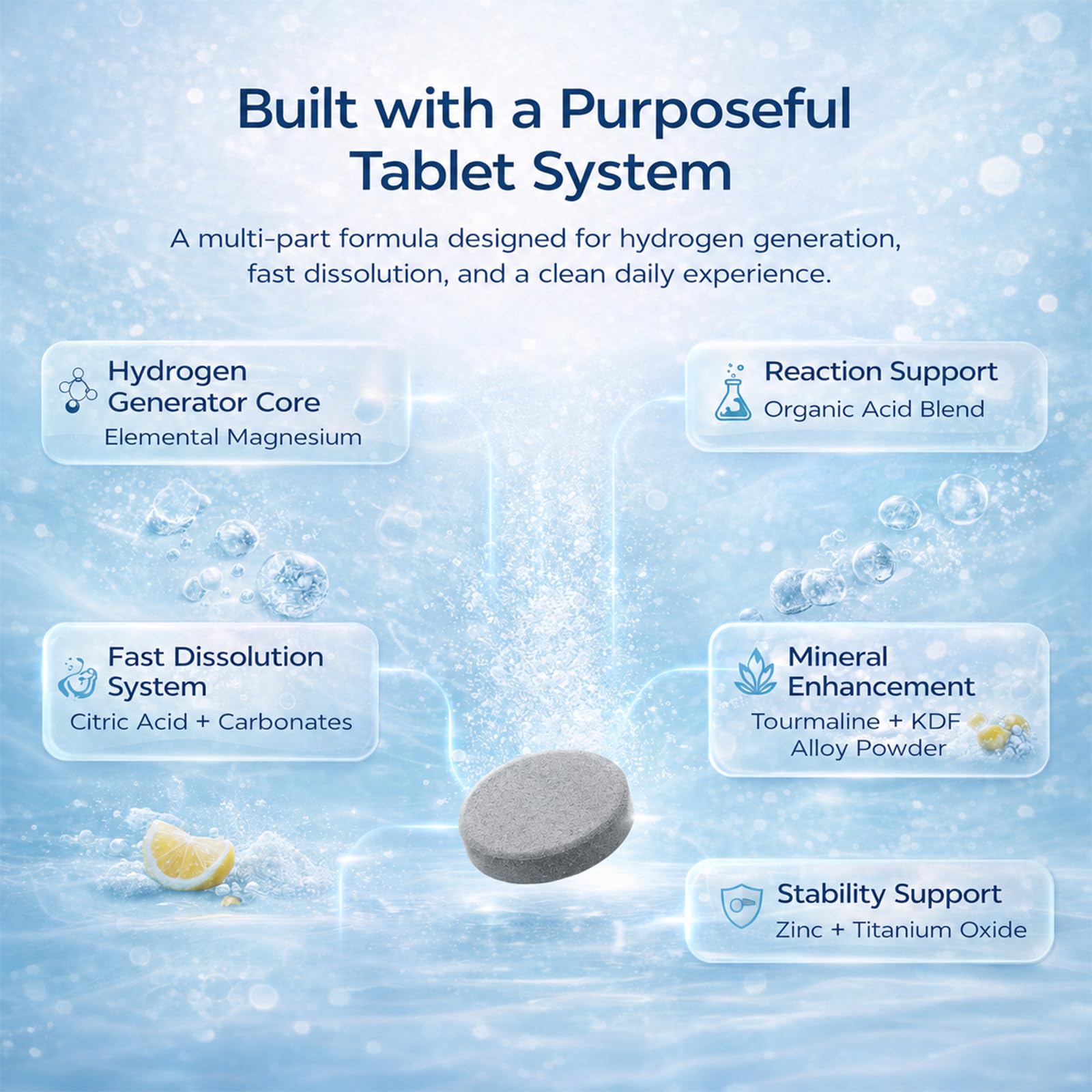 Hydroliv junto a vaso para comparar tamaño y dosis diaria
