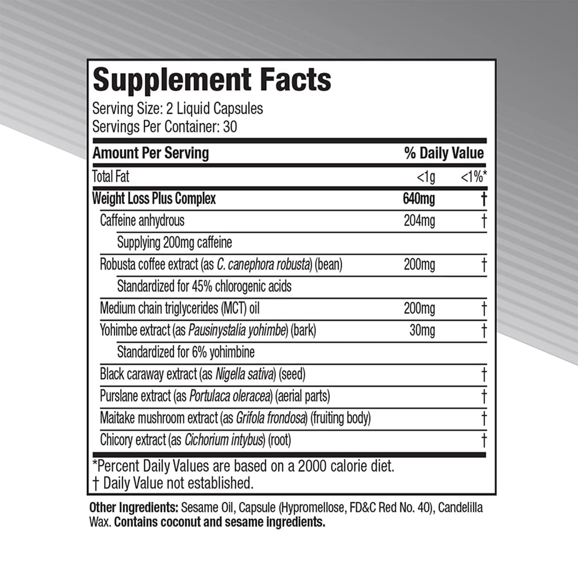 Comparación de tamaño Hydroxycut Advanced junto a una mano para escala