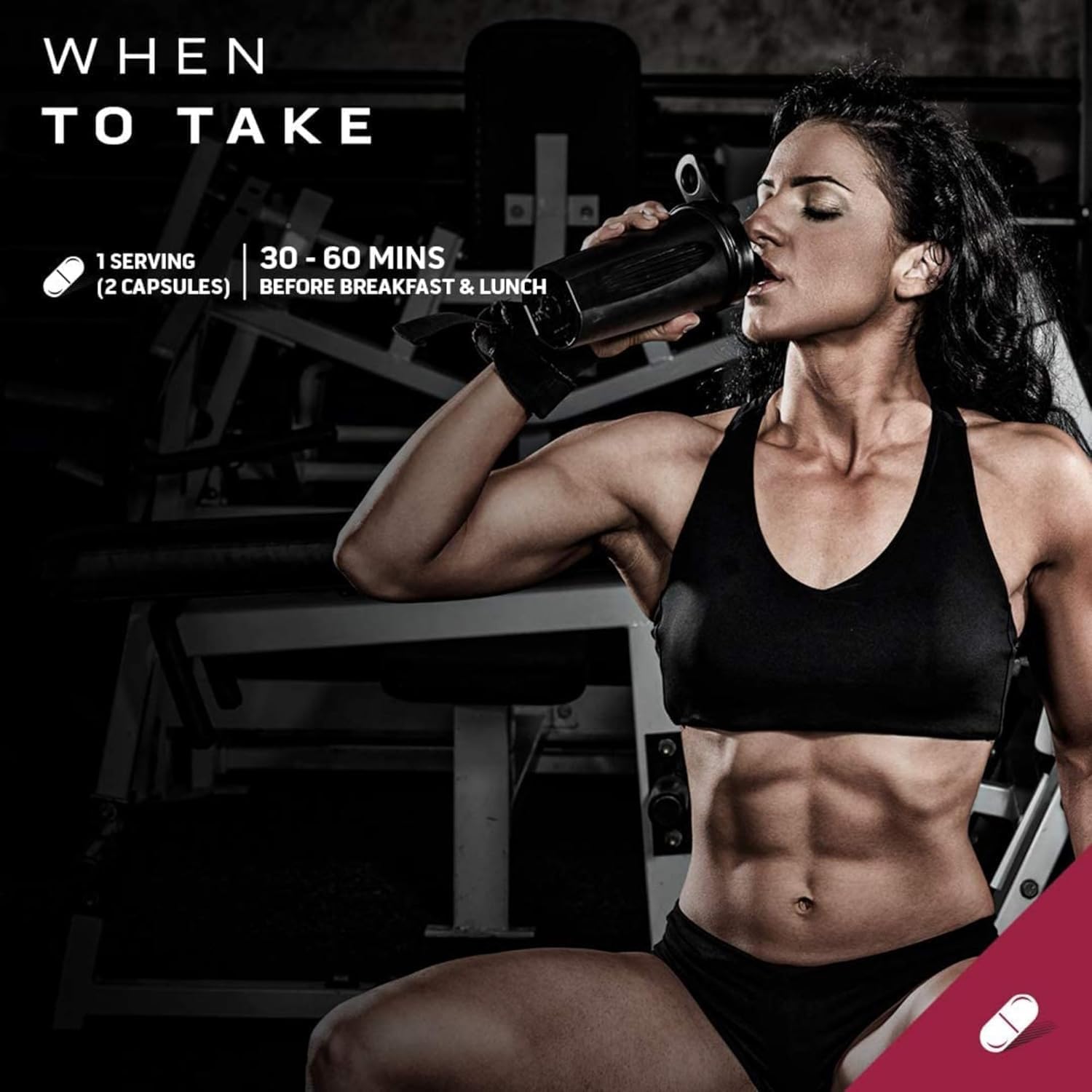 Hydroxycut junto a desayuno saludable para uso con dieta y rutina diaria