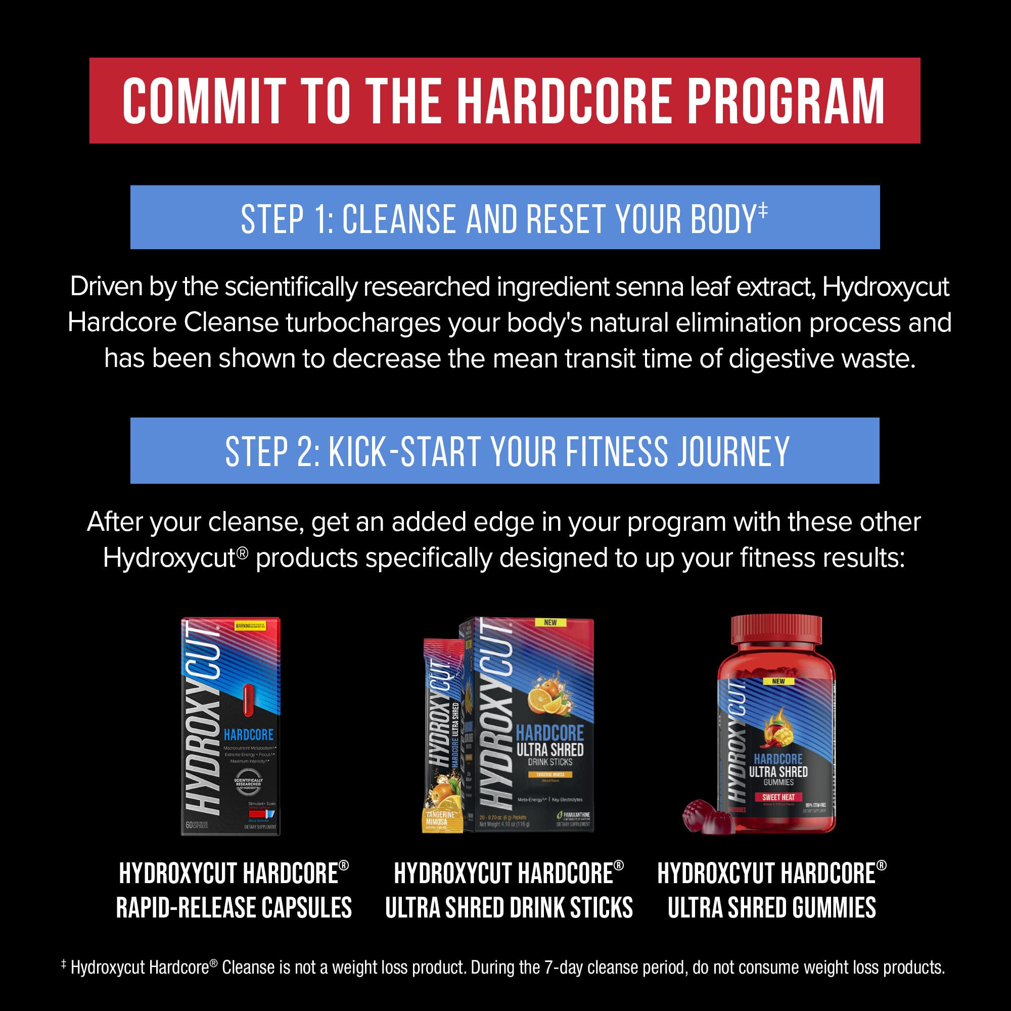 Hydroxycut composición con súperfrutas y vinagre de manzana que aporta soporte
