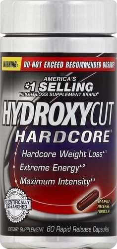 Hydroxycut cápsula en mano para mostrar tamaño y facilidad de ingestión