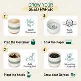 Hyggelight etiqueta con semillas plantables, detalle sostenible e instrucciones