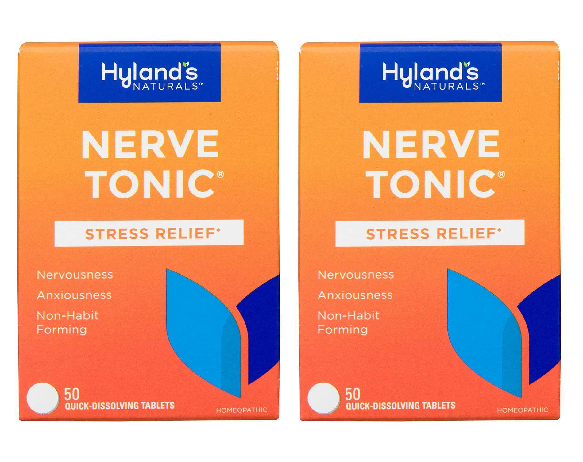 Hyland's frente del empaque mostrando el pack doble y beneficios
