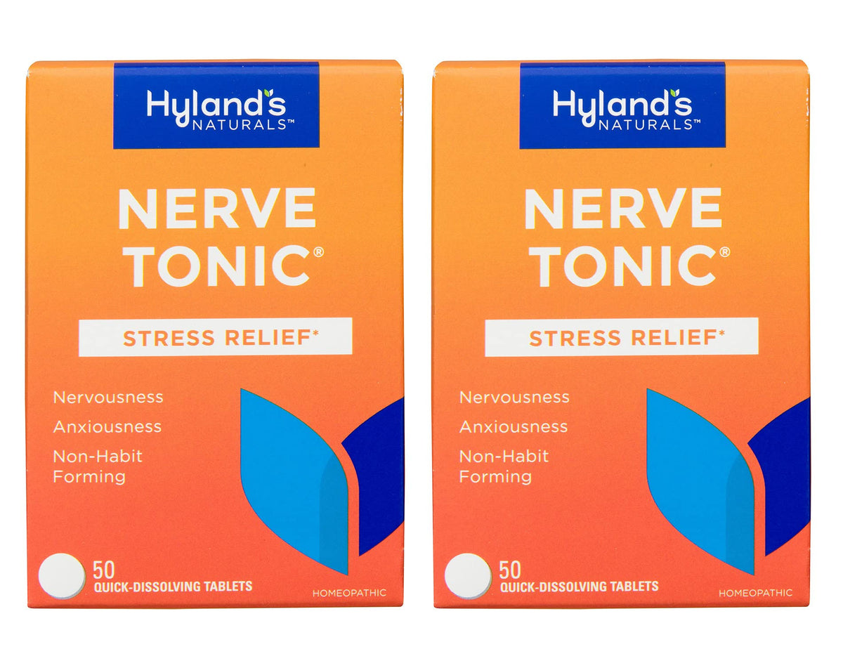 Hyland's frente del empaque mostrando el pack doble y beneficios