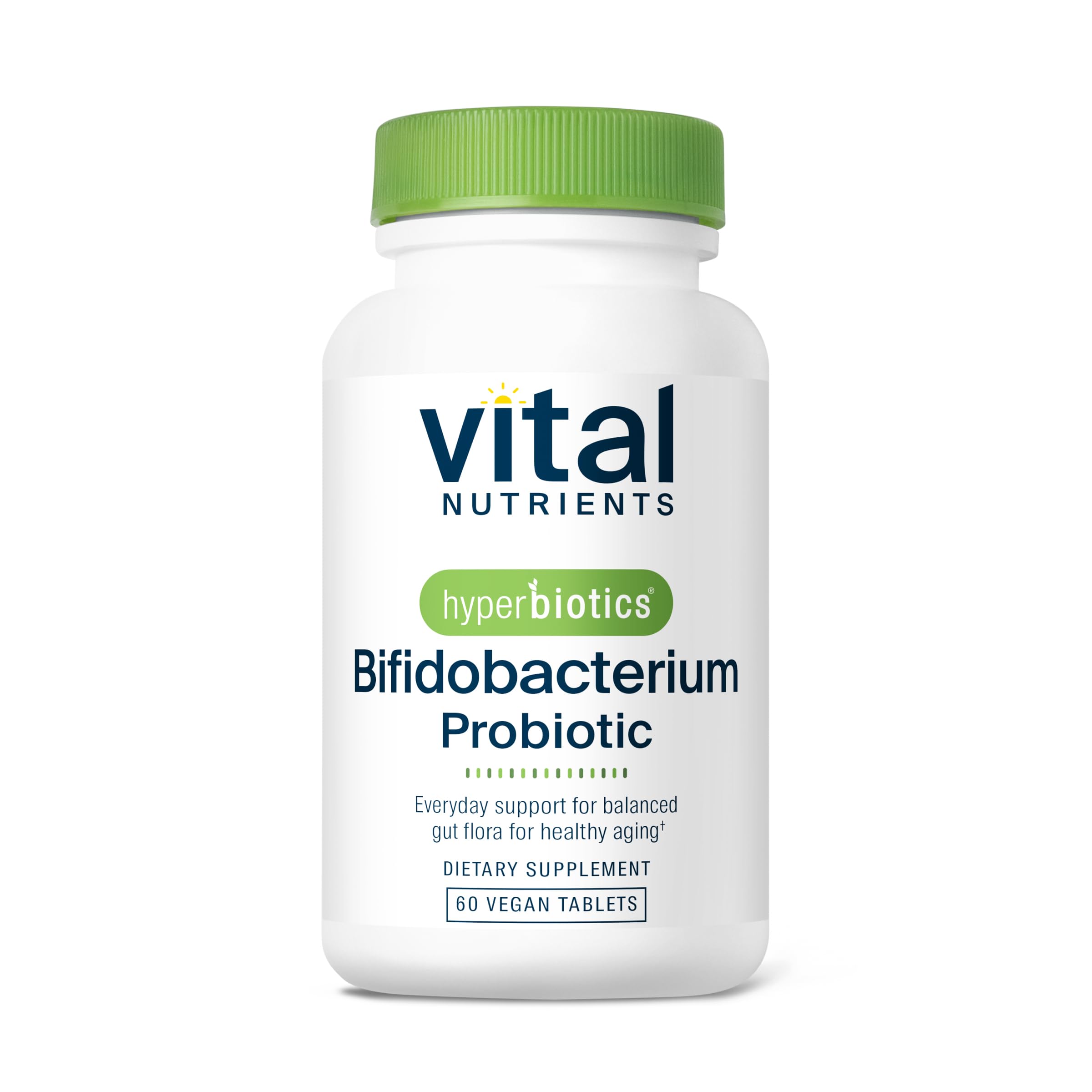 Hyperbiotics envase frontal Vital Nutrients que transmite confianza