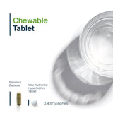 Hyperbiotics primer plano de la textura de tableta para masticar, detalle seguro para niños