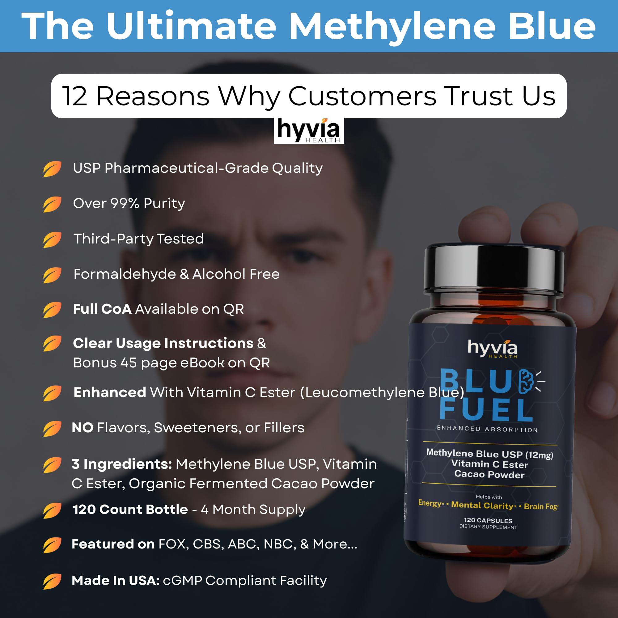 Hyvia Health cápsula abierta mostrando contenido y formulación estable
