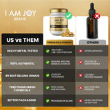 I Am Joy co. oro y sal cruda como materia prima, transparencia en origen