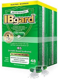 IBgard frasco y empaque frontal mostrando cápsulas y beneficios de apoyo intestinal