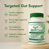 IBS Clear ingredientes psilio y hinojo resaltando soporte para regularidad