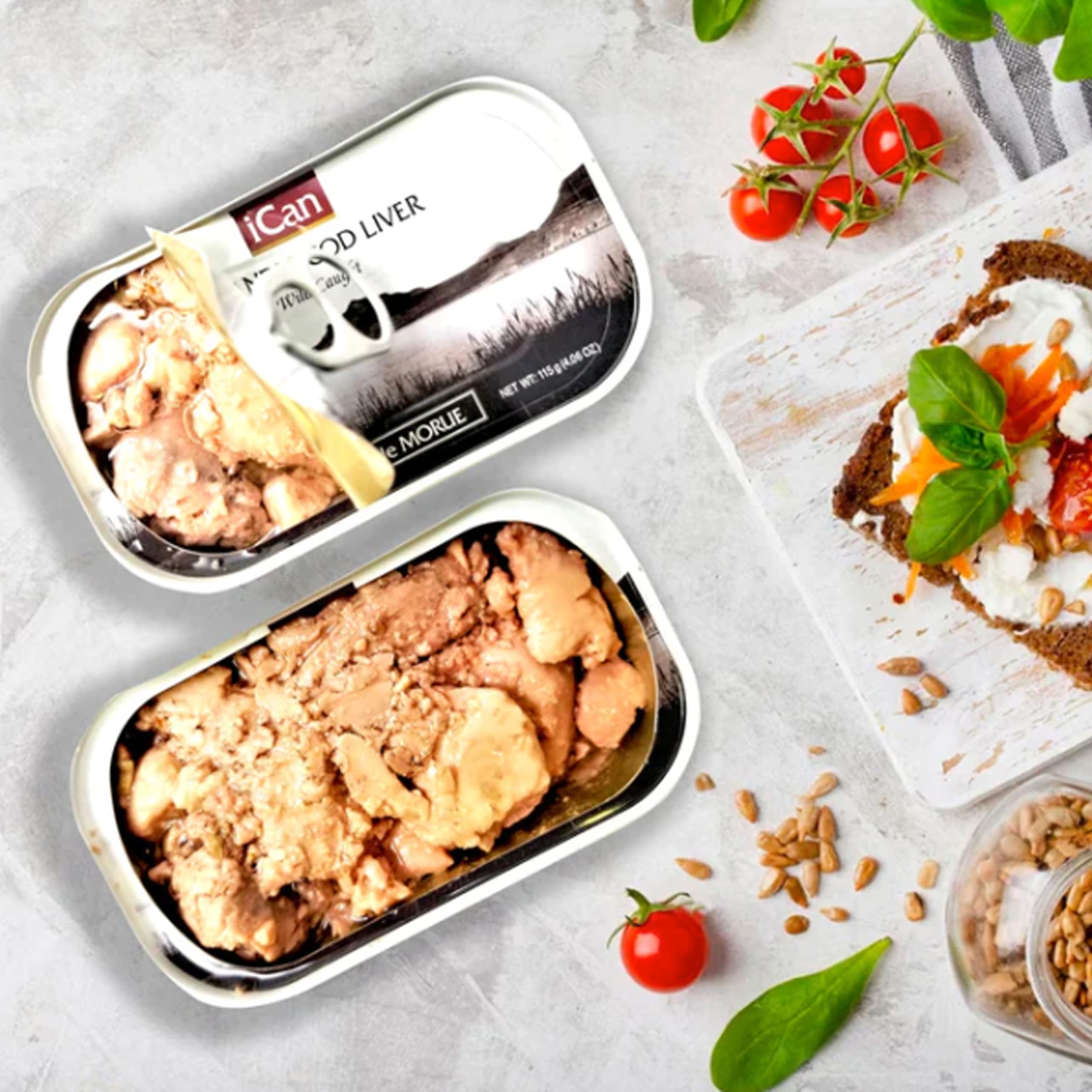 ICAN lata abierta en aceite natural, conserva sabor y nutrientes