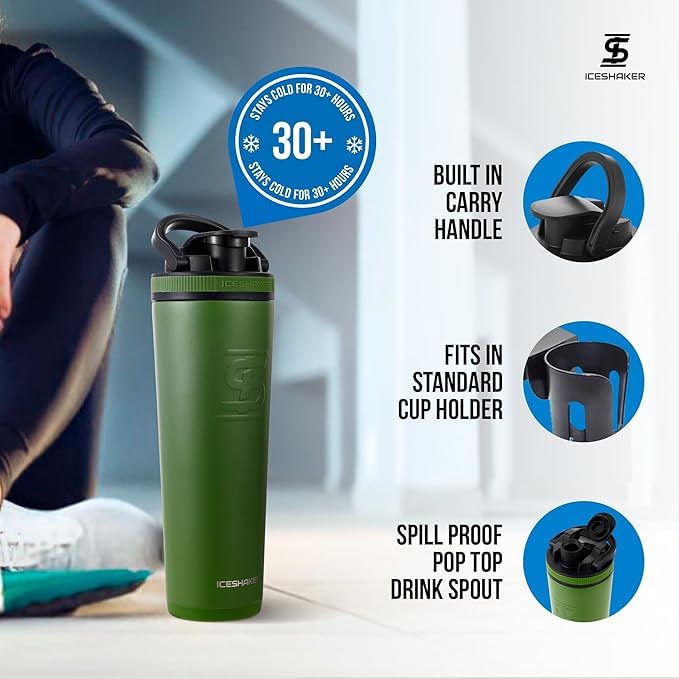 Ice Shaker agitador twist-on en primer plano, Ice Shaker mezcla sin grumos
