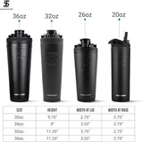 Ice Shaker comparada con portavasos de coche demostrando compatibilidad de tamaño