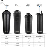Ice Shaker junto a una mano para escala, Ice Shaker tamaño 32oz práctico