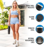 Ice Shaker tapa con agitador de rosca patentado para mezclas sin grumos