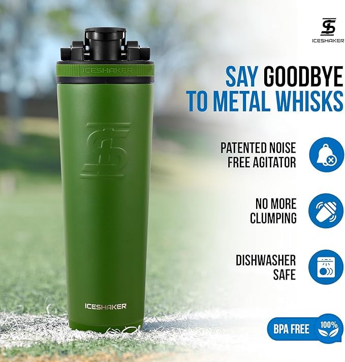 Textura acero inoxidable Ice Shaker resistiendo manchas y olores