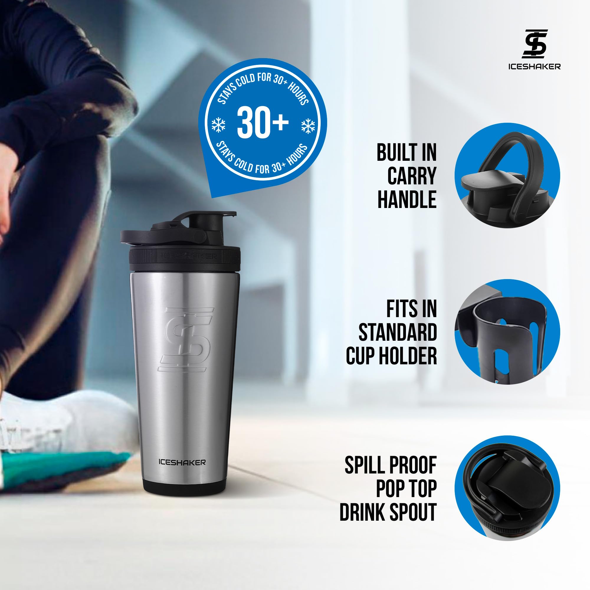 Ice Shaker detalle del acero inoxidable resistente a olores y manchas