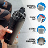 Ice Shaker Warthog tapa y agitador en detalle, mezcla silenciosa y desmontable