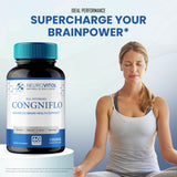 IDEAL PERFORMANCE cápsulas NeuroVitol Cogniflo en mano mostrando tamaño cómodo de ingestión