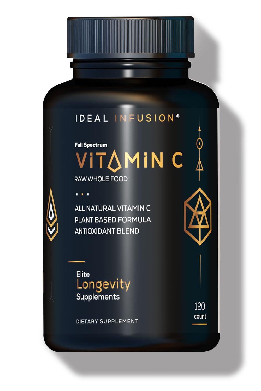Ideal Infusion frasco delantero mostrando cápsulas y etiqueta clara