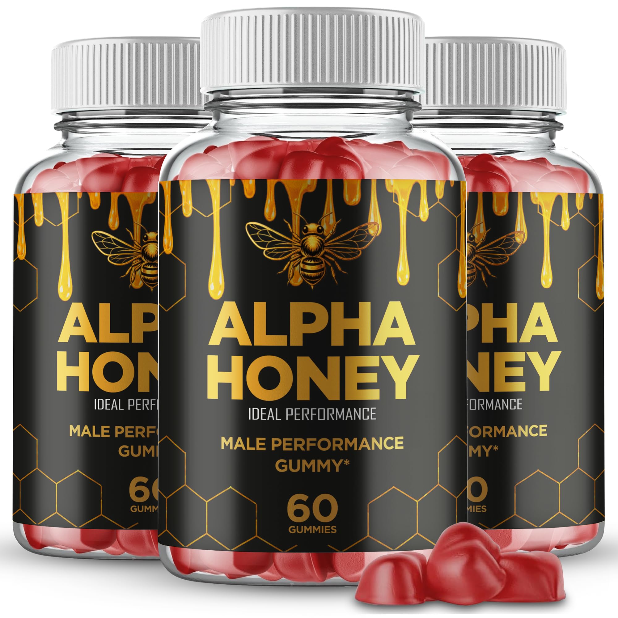 IDEAL PERFORMANCE Alpha Honey frontal del frasco mostrando la marca y formato práctico