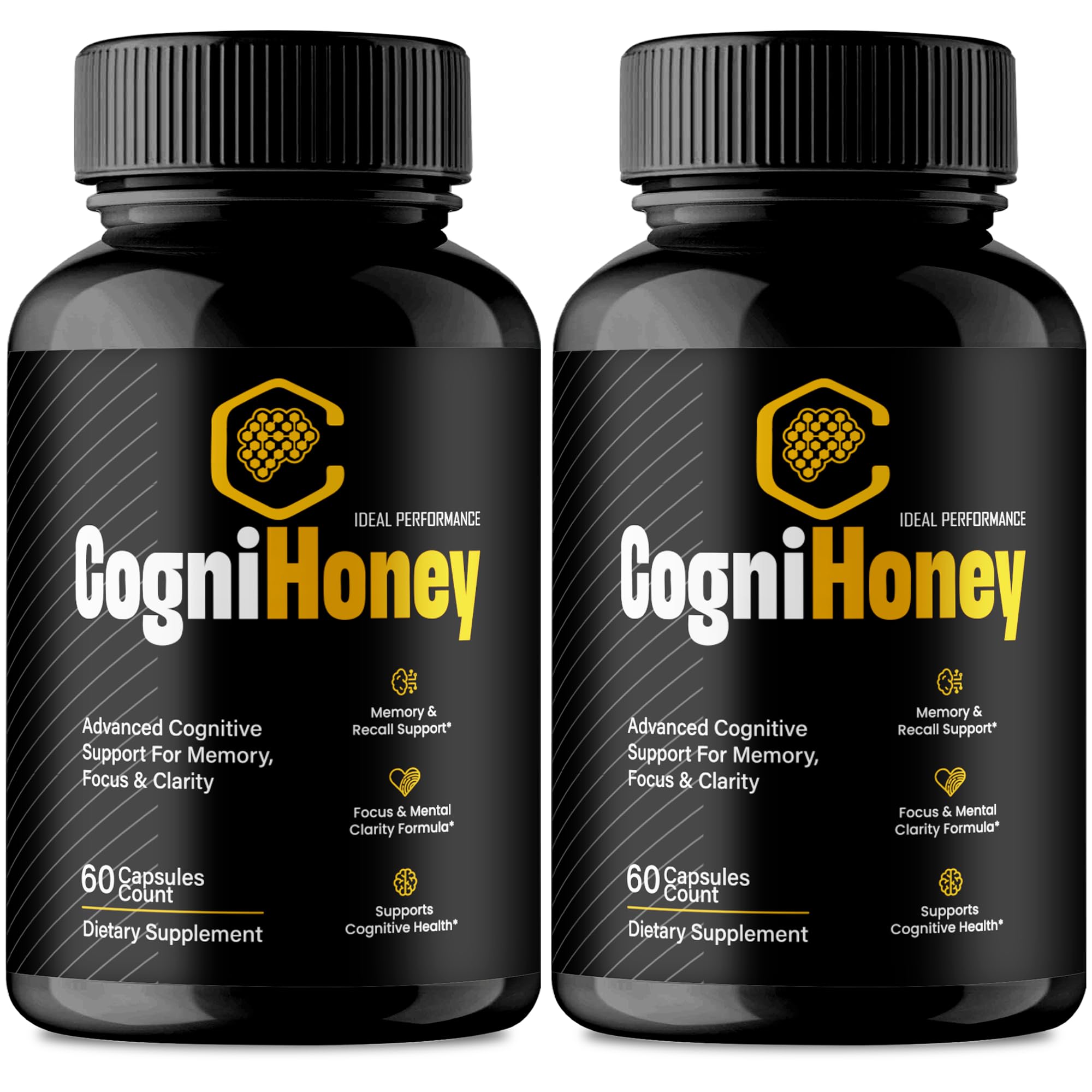 IDEAL PERFORMANCE CogniHoney frontal del envase mostrando diseño y conveniencia