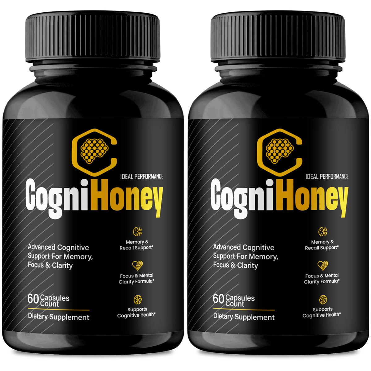 IDEAL PERFORMANCE CogniHoney frontal del envase mostrando diseño y conveniencia