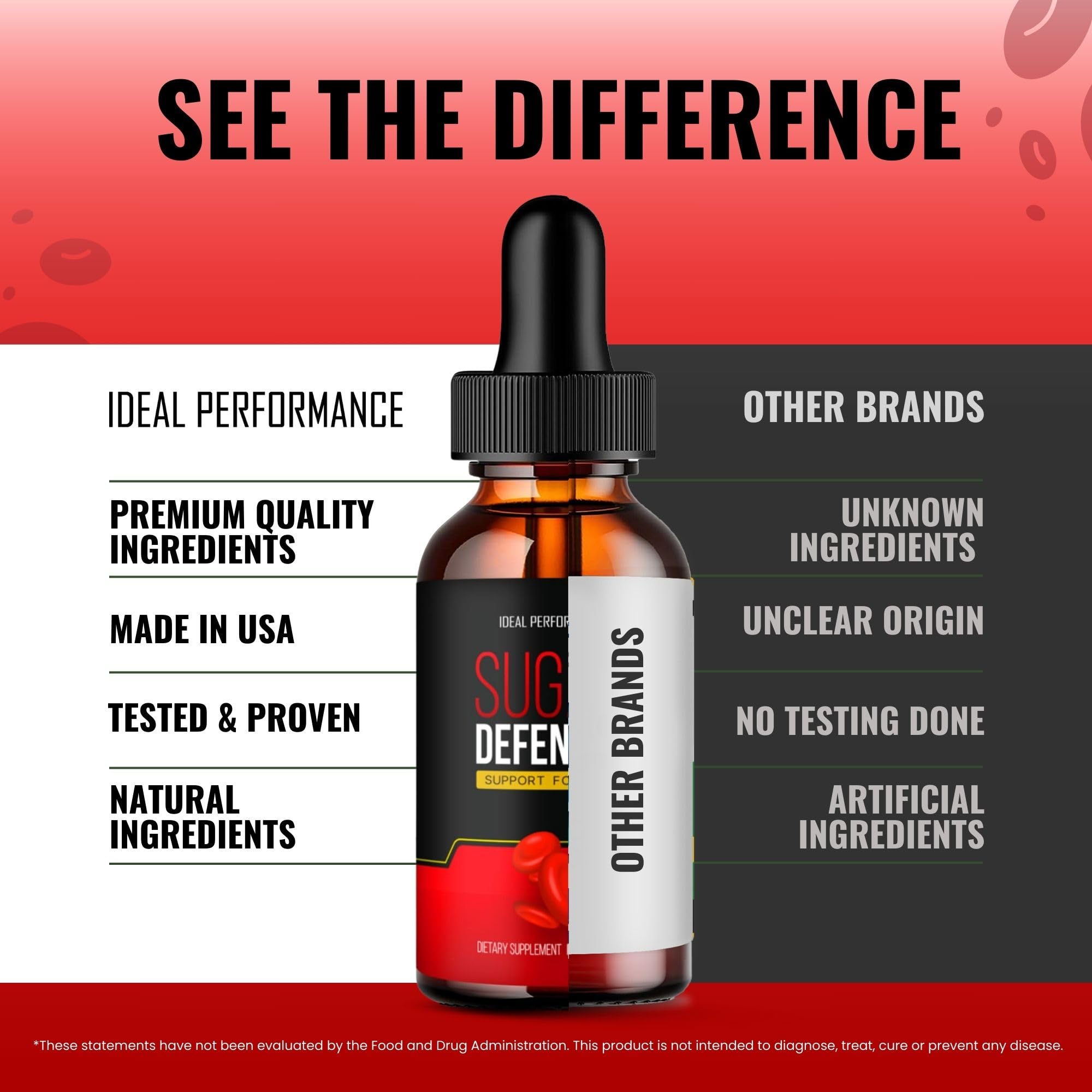 IDEAL PERFORMANCE etiqueta y lista de ingredientes ofreciendo transparencia y confianza