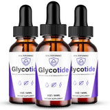 IDEAL PERFORMANCE frasco frontal de Glycotide Drops mostrando etiqueta clara y práctico envase