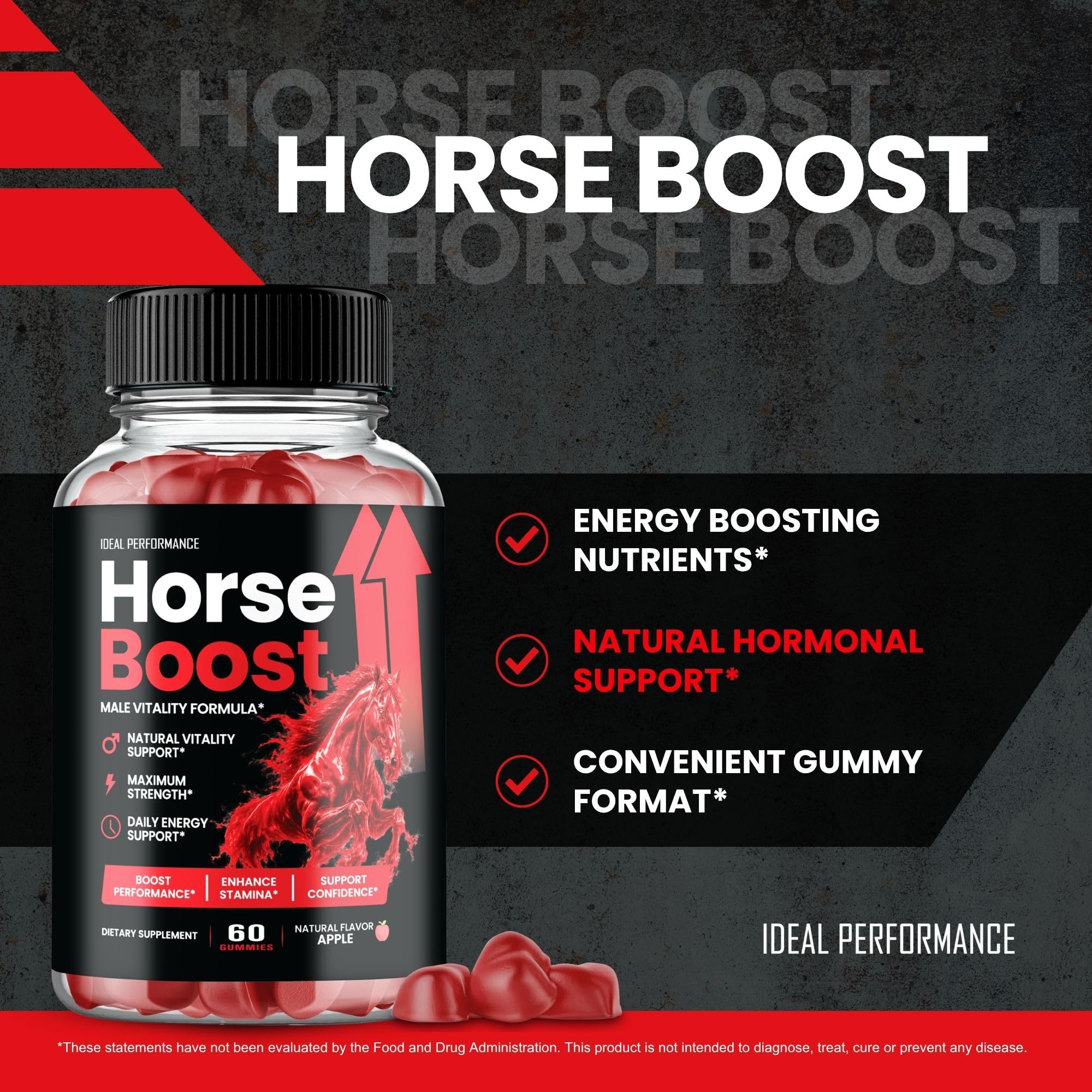 IDEAL PERFORMANCE Horse Boost en entorno de entrenamiento sugiere uso preactividad