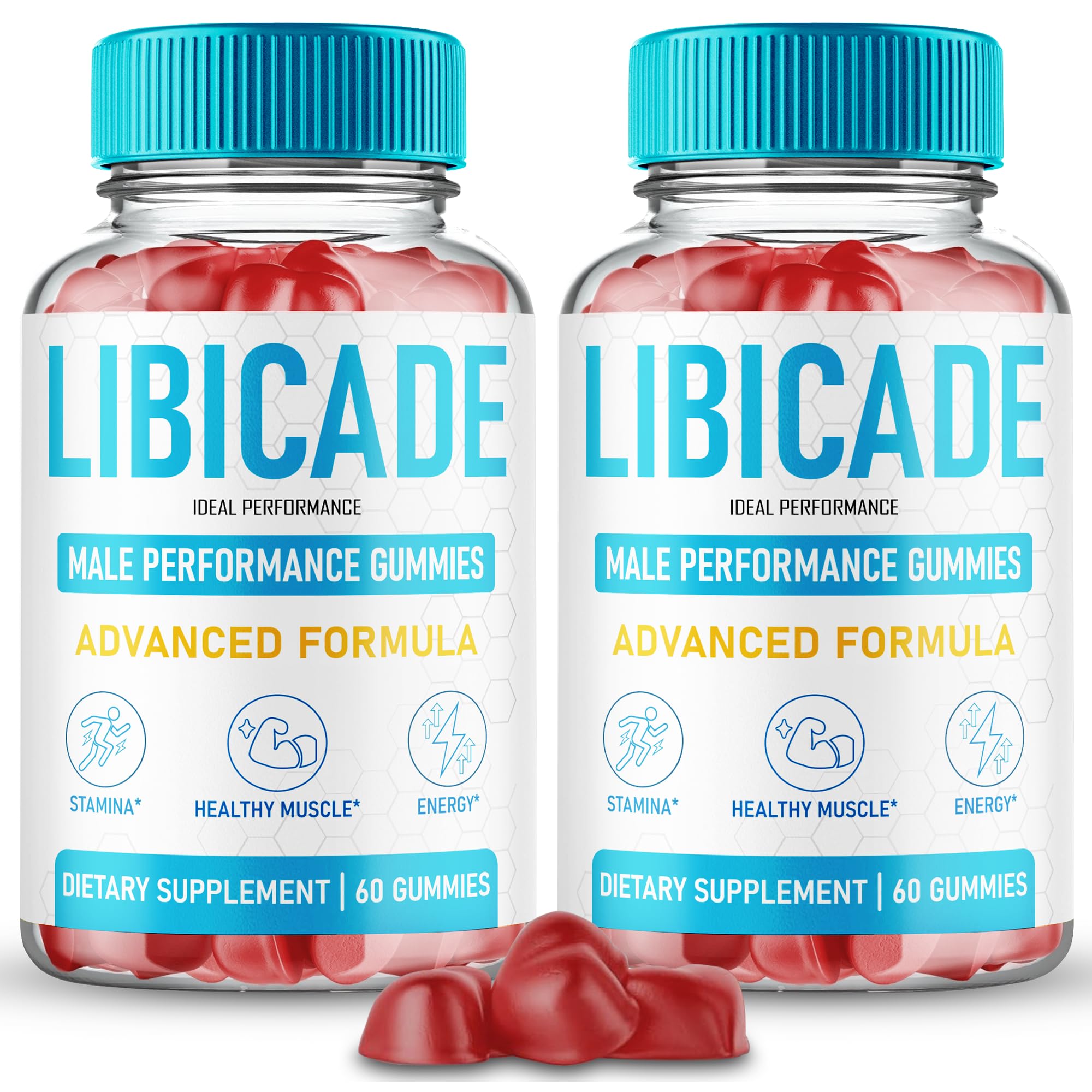 IDEAL PERFORMANCE Libicade gomitas vista frontal y beneficios visibles