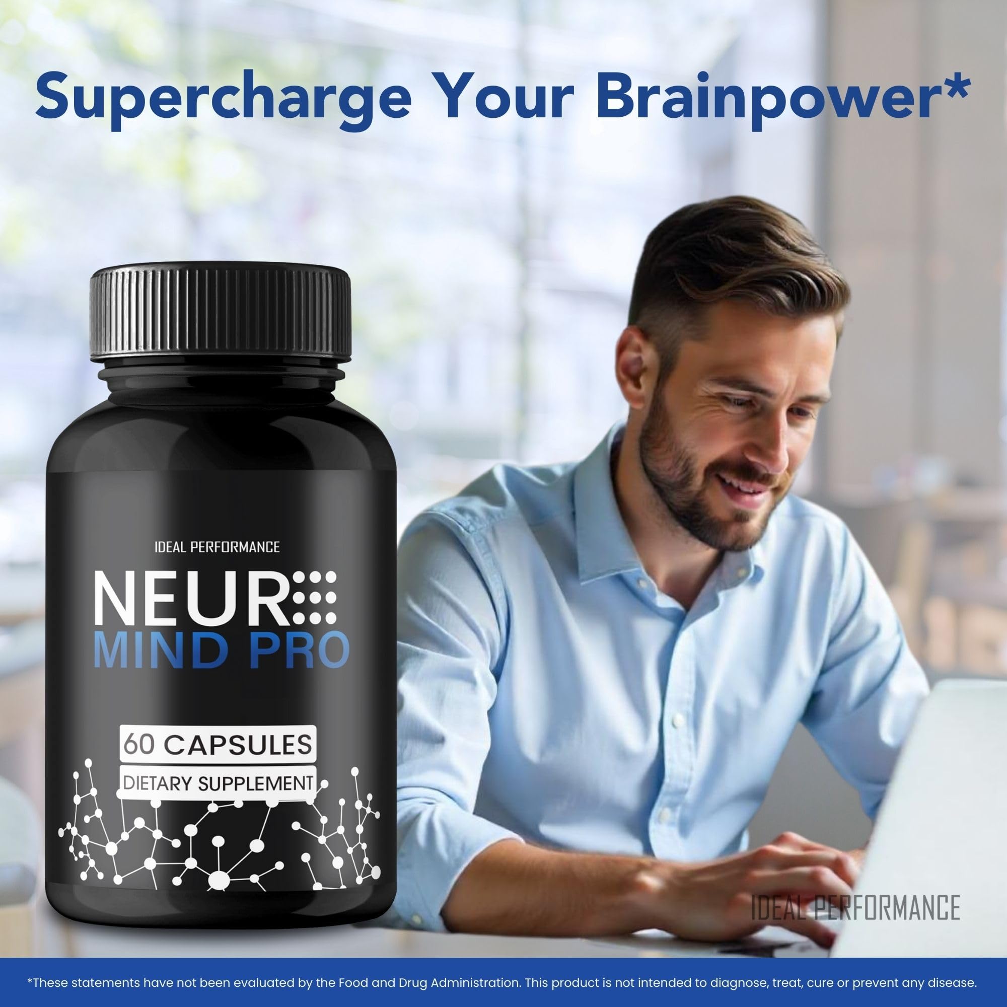 IDEAL PERFORMANCE etiqueta de MindPro detalle de ingredientes y modo de uso claro