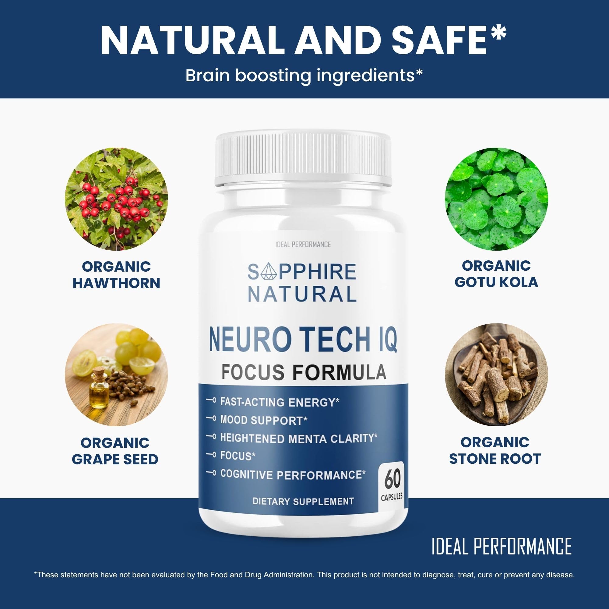 IDEAL PERFORMANCE etiqueta con ingredientes legibles y claras instrucciones
