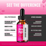 IDEAL PERFORMANCE Prime Age Drops ambientación lifestyle en tocador para integrar en rutina diaria